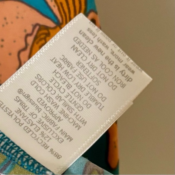 Toad&Co| ‘Sunkissed’ Tropical Floral Blue Orange Boxy Sleeveless Tank Top Sz S - Picture 5 of 5